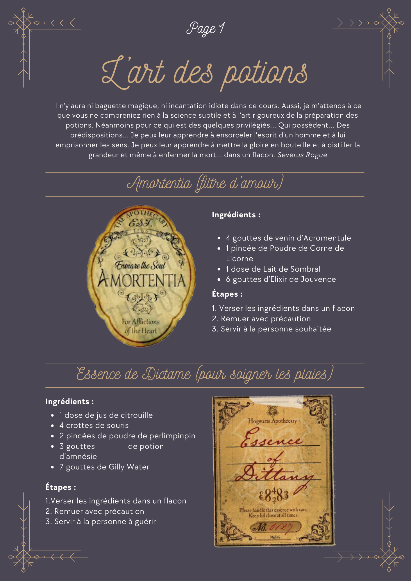 Lot complet lettre de Poudlard PERSONNALISEE en Français, inspiré d'Harry  Potter